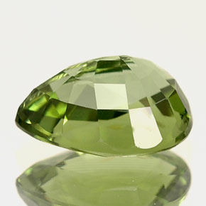 Turmalina verde natural 1,35ct, formato de pêra, VVS-VS
