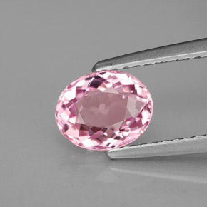 Turmalina rosa natural 1,30ct, corte oval, IF