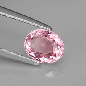 Turmalina rosa natural 1,30ct, corte oval, IF
