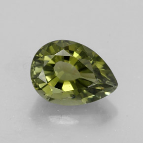 Turmalina verde natural 1,97ct, formato de pêra, VVS