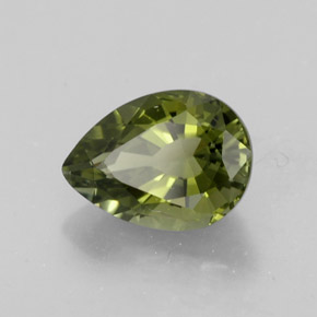 Turmalina verde natural 1,97ct, formato de pêra, VVS