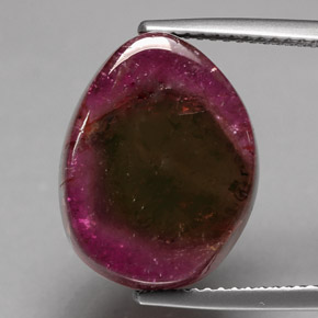 Turmalina multicolorido natural 10,19ct, forma extravagante, transparente