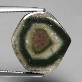 Turmalina multicolorido natural 10,79ct, transparente, transparente/translúcido