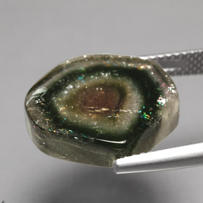 Turmalina multicolorido natural 10,79ct, transparente, transparente/translúcido