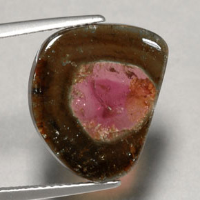 Turmalina multicolorido natural 6,79ct, transparente, transparente/translúcido