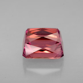 Turmalina rosa natural 4,93ct, corte esmeralda, VVS