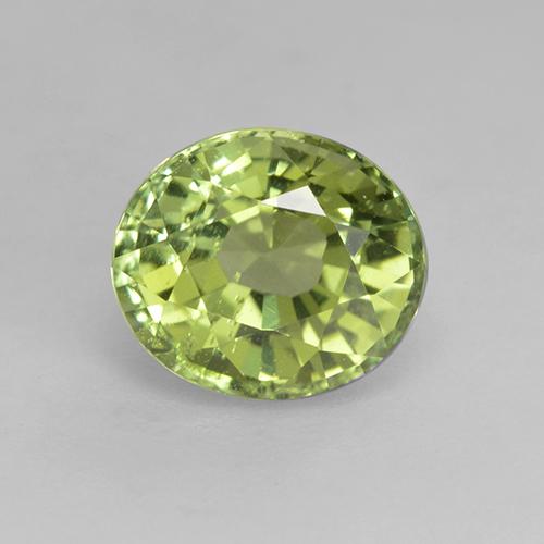 Turmalina verde natural 1,27ct, corte oval, VS