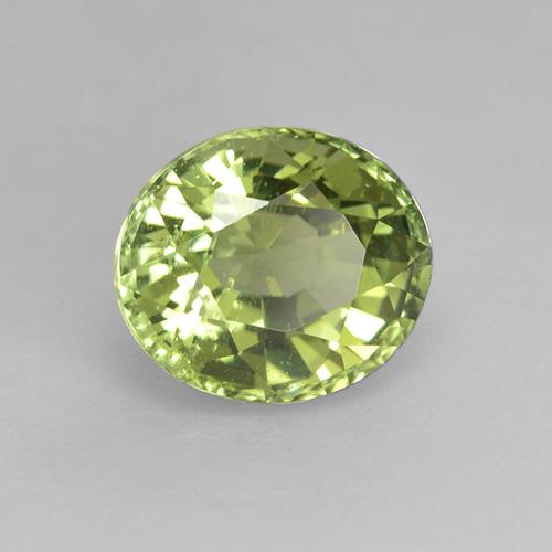 Turmalina verde natural 1,27ct, corte oval, VS