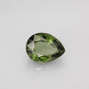 Turmalina verde natural 1,45ct, formato de pêra, VVS