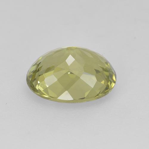Turmalina amarelo natural 1,25ct, corte oval, VS