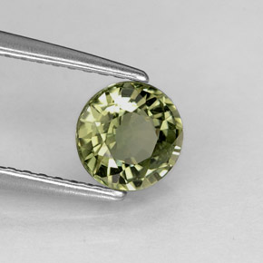 Turmalina verde natural 0,74ct, corte redondo, VVS