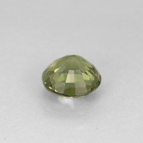 Turmalina verde natural 0,74ct, corte redondo, VVS