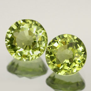 Pedras preciosas de turmalina verde natural de  ct, corte redondo, VVS-VS