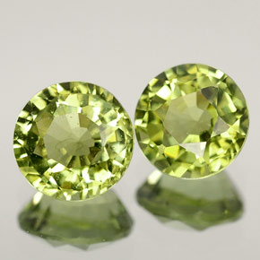 Pedras preciosas de turmalina verde natural de  ct, corte redondo, VVS-VS