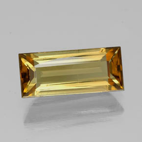 Turmalina ouro natural 1,55ct, baguete, SI