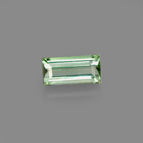 Turmalina verde natural 0,65ct, baguete, VVS-VS