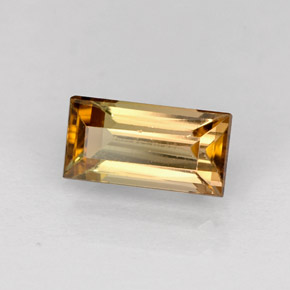 Turmalina amarelo natural 1,03ct, baguete, VVS