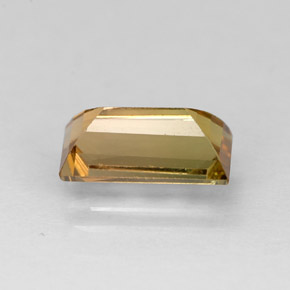 Turmalina amarelo natural 1,03ct, baguete, VVS