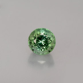 Turmalina verde natural 0,68ct, corte redondo, VVS