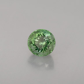 Turmalina verde natural 0,68ct, corte redondo, VVS