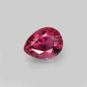 Turmalina rosa natural 1,24ct, formato de pêra, VVS