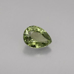 Turmalina verde natural 0,93ct, formato de pêra, VVS