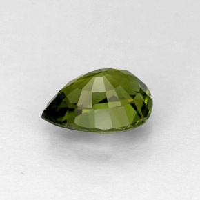 Turmalina verde natural 0,91ct, formato de pêra, IF
