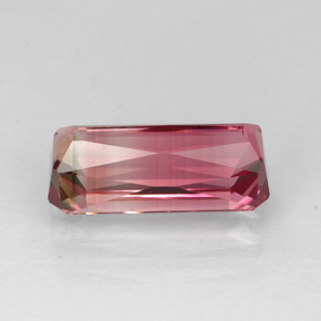 Turmalina bicolor natural 2,81ct, corte esmeralda, VVS-VS