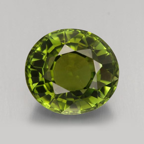 Turmalina verde natural 3,15ct, corte oval, VVS