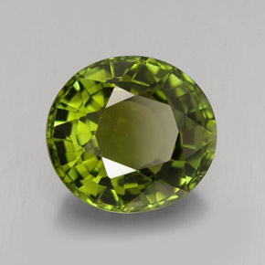 Turmalina verde natural 3,15ct, corte oval, VVS