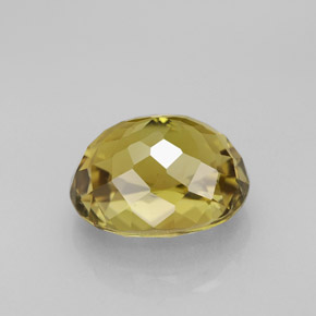 Turmalina amarelo natural 3,97ct, corte oval, VVS