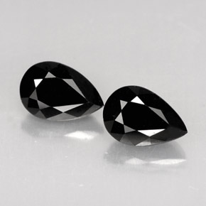 Pedras preciosas de turmalina preto natural de  ct, formato de pêra, opaco