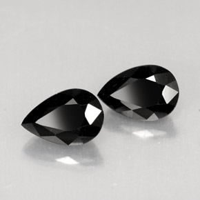 Pedras preciosas de turmalina preto natural de  ct, formato de pêra, opaco