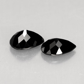 Pedras preciosas de turmalina preto natural de  ct, formato de pêra, opaco