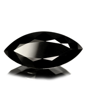 Turmalina preto natural 4,97ct, marquise, opaco