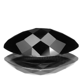 Turmalina preto natural 4,97ct, marquise, opaco