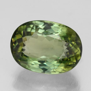 Turmalina verde natural 3,74ct, corte oval, VVS-VS