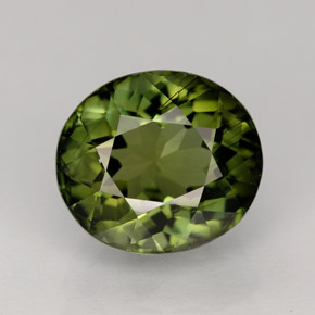 Turmalina verde natural 4,07ct, corte oval, VVS-VS
