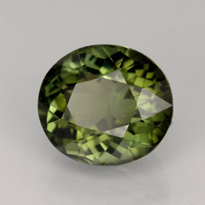 Turmalina verde natural 4,07ct, corte oval, VVS-VS