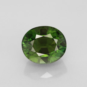 Turmalina verde natural 3,17ct, corte oval, VVS