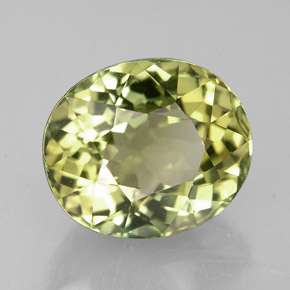 Turmalina verde natural 2,92ct, corte oval, VVS