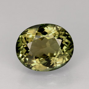 Turmalina verde natural 3,43ct, corte oval, VVS