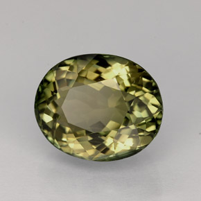 Turmalina verde natural 3,43ct, corte oval, VVS