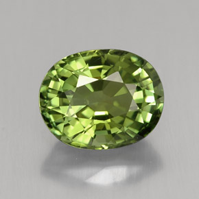 Turmalina verde natural 2,37ct, corte oval, VVS
