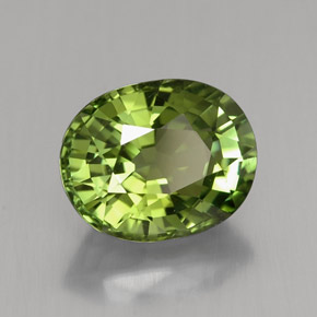 Turmalina verde natural 2,37ct, corte oval, VVS