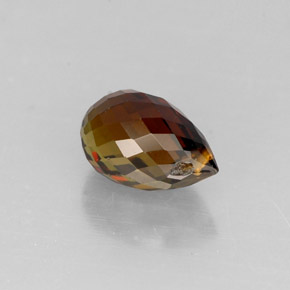 Turmalina multicolorido natural 0,81ct, briolete, VS