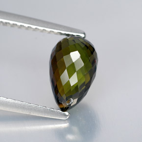 Turmalina multicolorido natural 1,98ct, briolete, VS