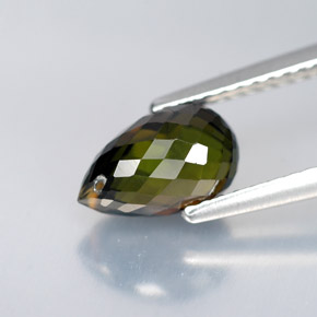 Turmalina multicolorido natural 1,98ct, briolete, VS