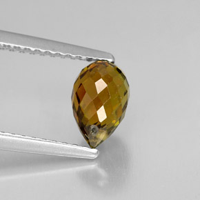 Turmalina laranja natural 1,20ct, briolete, VS-SI