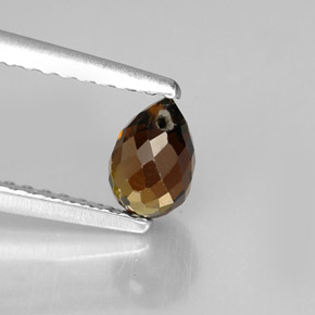 Turmalina laranja natural 0,62ct, briolete, VVS-VS